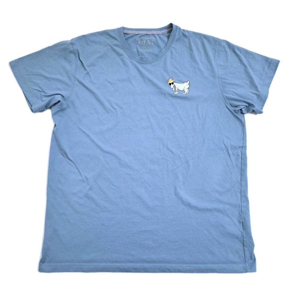 Goat USA T Shirt Size Large Blue Short Sleeve Tee Tshirt Logo